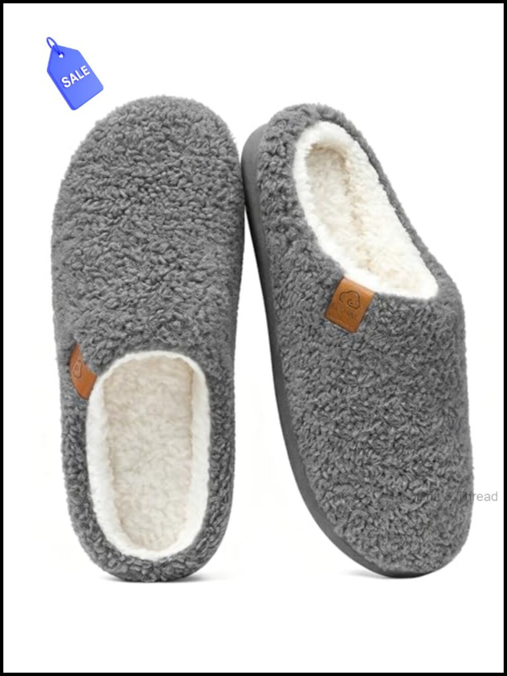 Women's Memory Foam Fuzzy Slippers Curly Faux Wool Fleece House Shoes